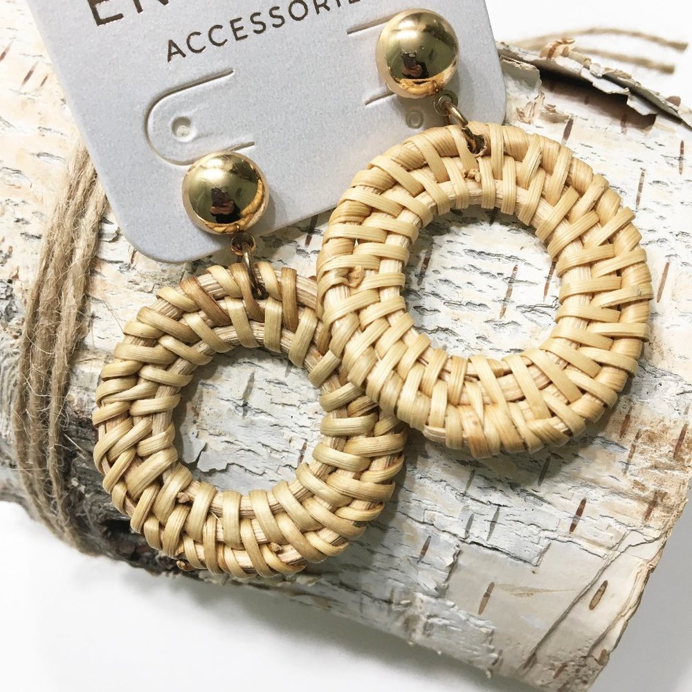 NEW | Boho Wooden Hoop Earrings